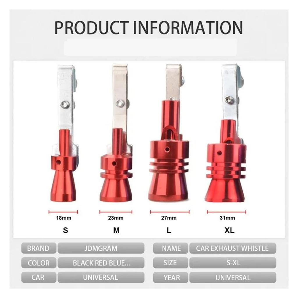 Muffler Cutter Turbo Sound Car Exhaust Booster Speaker Universal Aluminum Auto Muffler Tail Pipe