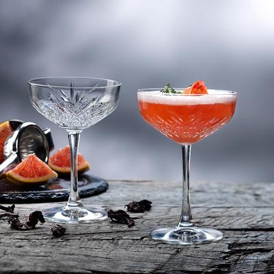 Martini Glass  Carving Glasses Premium Coupe Goblets Set of 2 - Gin, Wine, Cocktail, Mojito Glasses Drinking Champagne Cups
