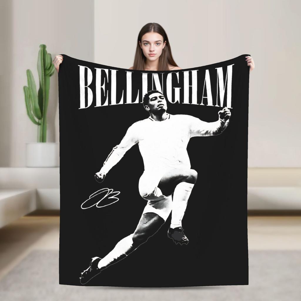 Bellinghams Knitted Blanket Soccer Football Fuzzy Throw Blankets Summer Air Conditioning Printed UltraSoft Warm Bedspread