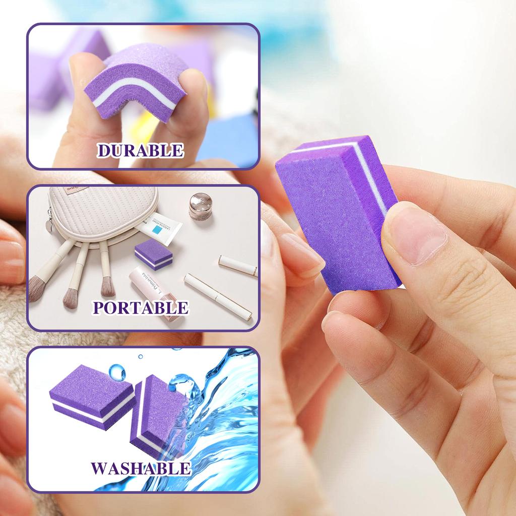50pcs Double Sided Mini Nail File Block Sanding Polishing Nail Care Tools Nail Care Filesanding Polishing Nail File