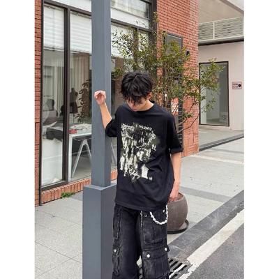 Amerikanisches Retro High Street Kurzarm-T-Shirt Herren Hochwertiges Ruan Shuai Oumei Top T-Shirt Modemarke Paar