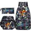 Peripheral Student Schoolbag Three-Piece Set, Youth Backpack, Shoulder Bag, Pencil Case