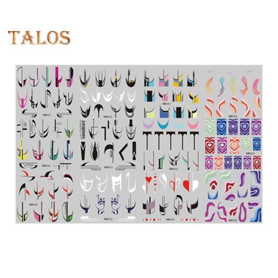 

12 шт. наклейки для дизайна ногтей, легкая паста, декоративные привлекательные модные красочные геометрические линии, слайдер для дизайна ногтей, наклейка для маникюрного салона