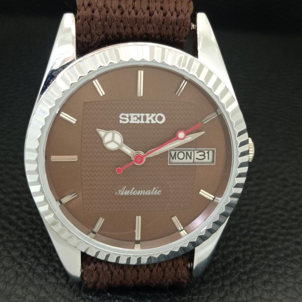 AUTOMATIC VINTAGE REFURBISHED SEIKO 6309A JAPAN MENS BROWN DIAL WATCH a443162-1