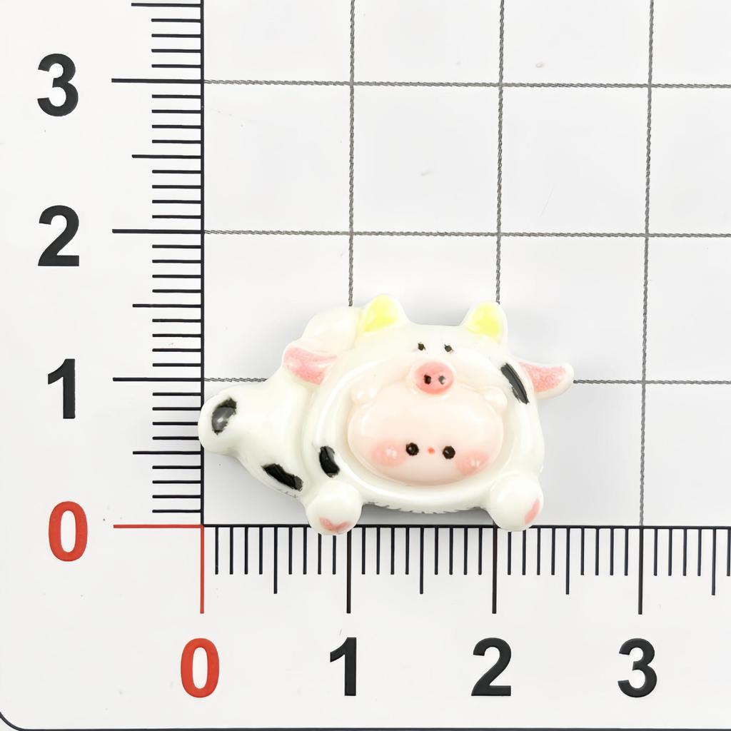 Cute Cow Baby Cartoon Handmade Resin Keychain Accessories