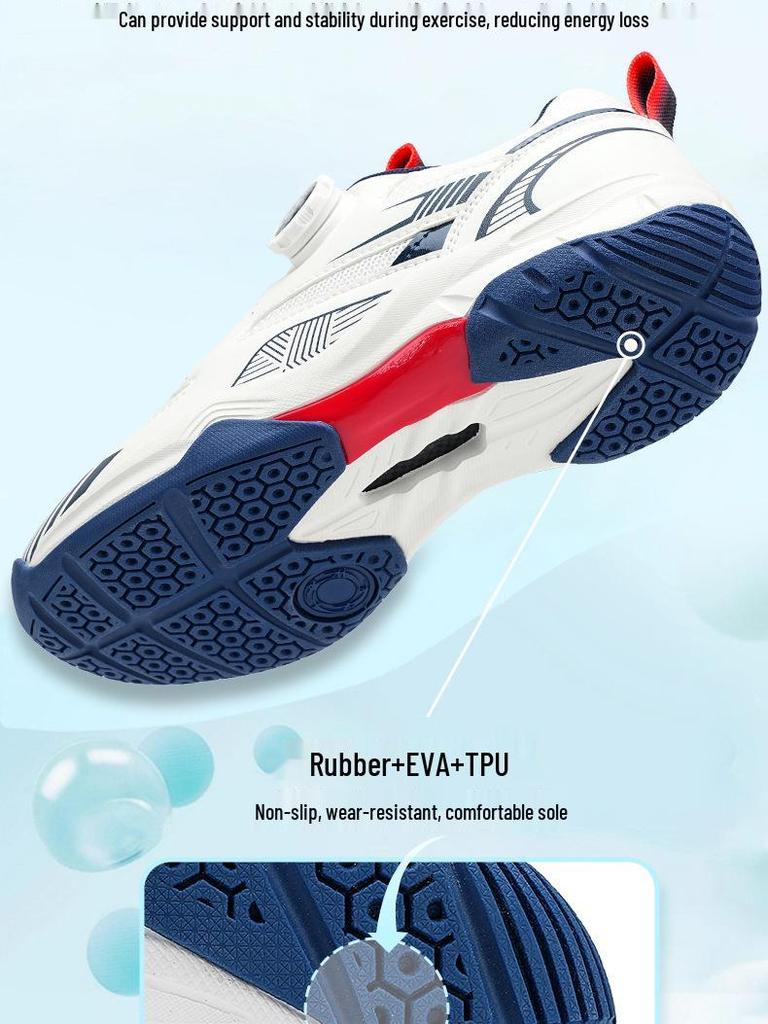 Zapatillas Unisex Ligeras y Transpirables para Bádminton y Tenis con Hebilla Giratoria