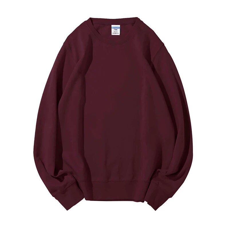 Cross-border round neck healthy cotton casual sweater pullover loose top printed logo trendy fashion long sleeve T-shirt autumn