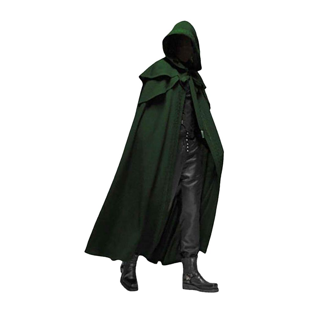Halloween Plášť s kapucí Unisex Muži Ženy Pelerína Jednobarevný Dlouhý plášť Role Cosplay Kostýmy Outwear Retro