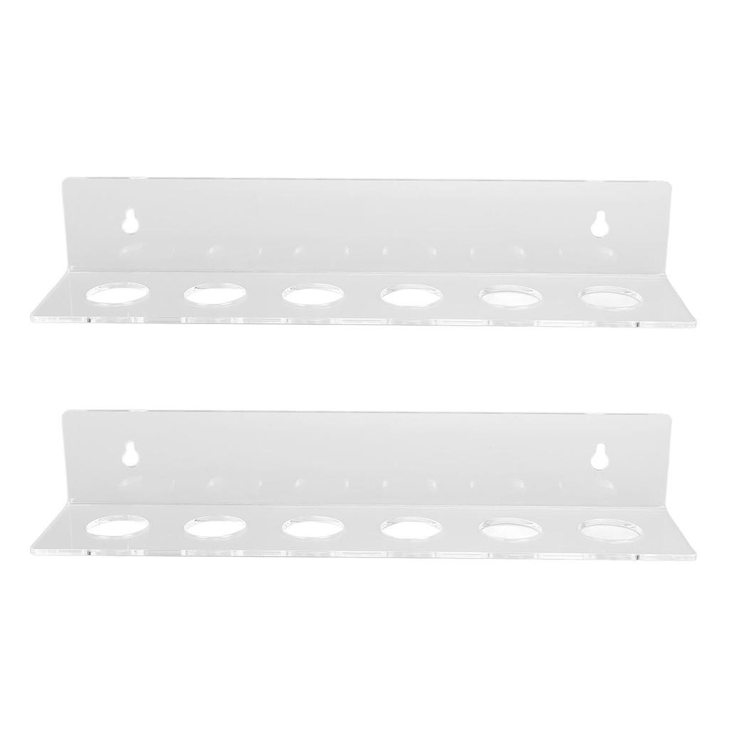 2PCS Small Balls Display Rack Acrylic Clear Wall Mounted Floating Shelf 12 Balls Stand Holder for
