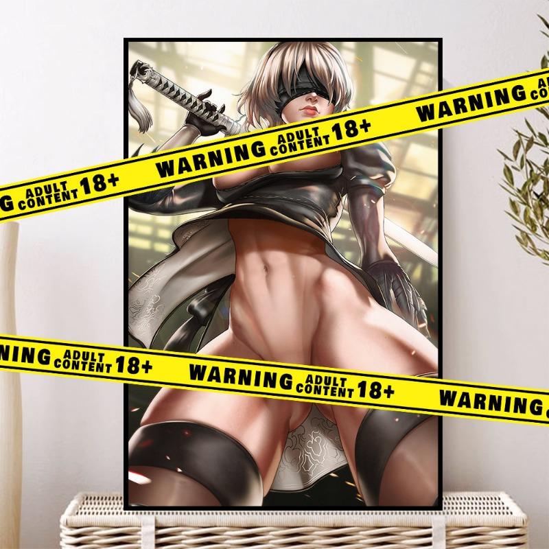 Video Game Canvas Poster Decorative Painting Sexy 2B Wall Art HD Print Uncensored Adult Large Size Home Wall Painting