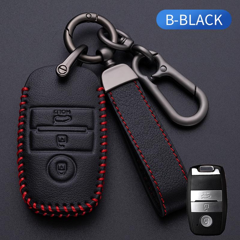 Guscio in Pelle a 3 Pulsanti Per KIA Rio Rio5 Sportage Ceed Cerato K3 KX3 K4 K5 Sorento Optima Picanto Telecomando Auto Custodia Copertura Chiave Intelligente