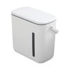Trash Can with Lid Garbage Bin Container Removable Recycling Waste Double Compartments for