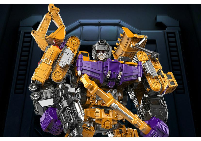 Hercules Kong Six-in-One Engineering Vehicle Toy Robot Model for Kids