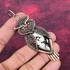 Peanut Wood Jasper Real Gemstone Pendant Owl Pendant Copper Wire Wrapped Jewelry