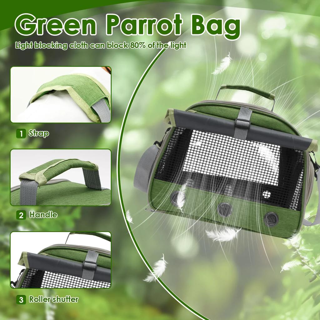 Přenosný přepravka pro ptáky Cestovní klec pro ptáky s nerezovou miskou Malý mazlíček Prodyšná Papoušek přenos Bird accessaries