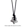 Vintage Fashion Star Pendant Necklace for Women Men Adjustable Length Wax Rope Collarbone Chain Handmade Jewelry