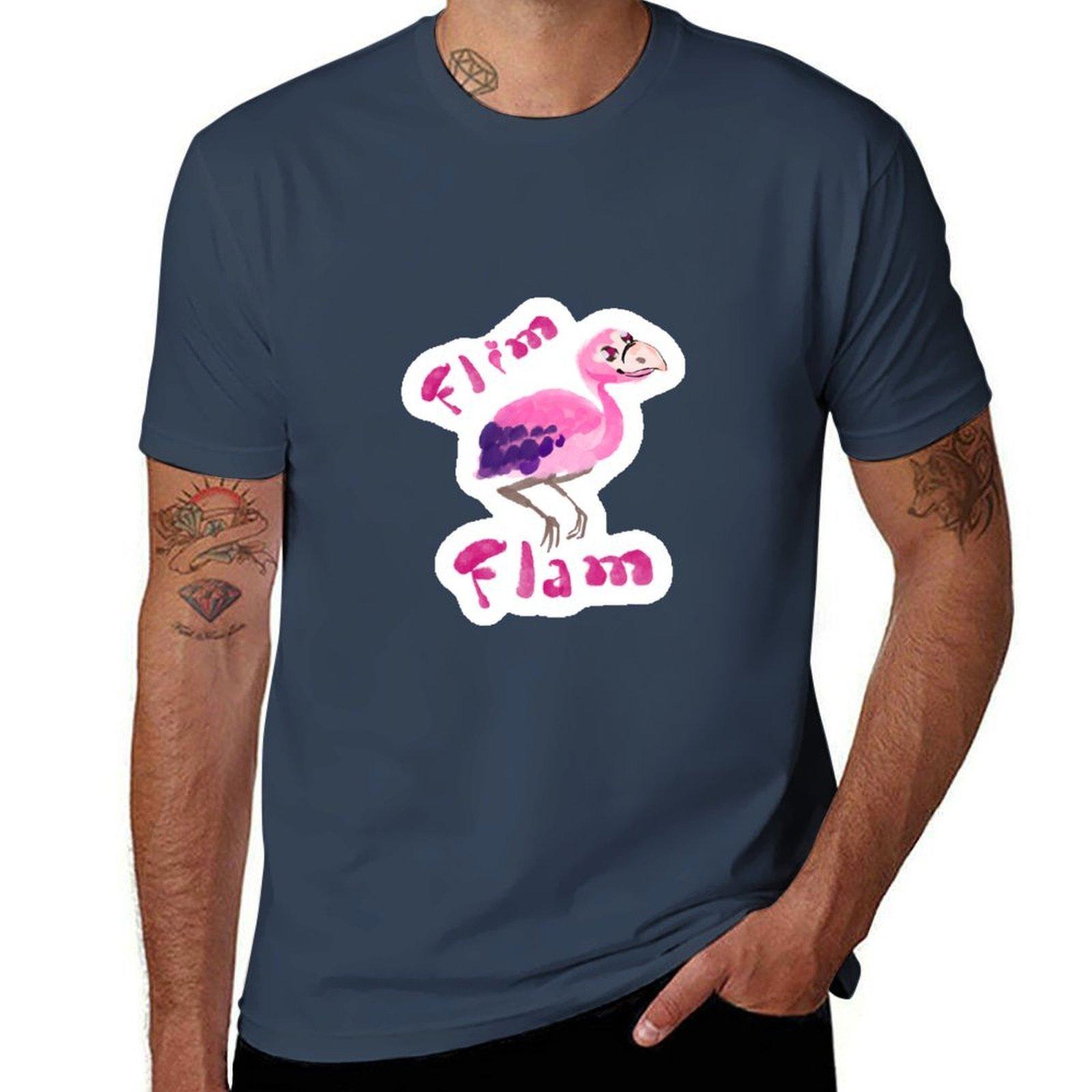 Cute Flamingo Tshirt Big Size Loose Fit Tee Shirt S