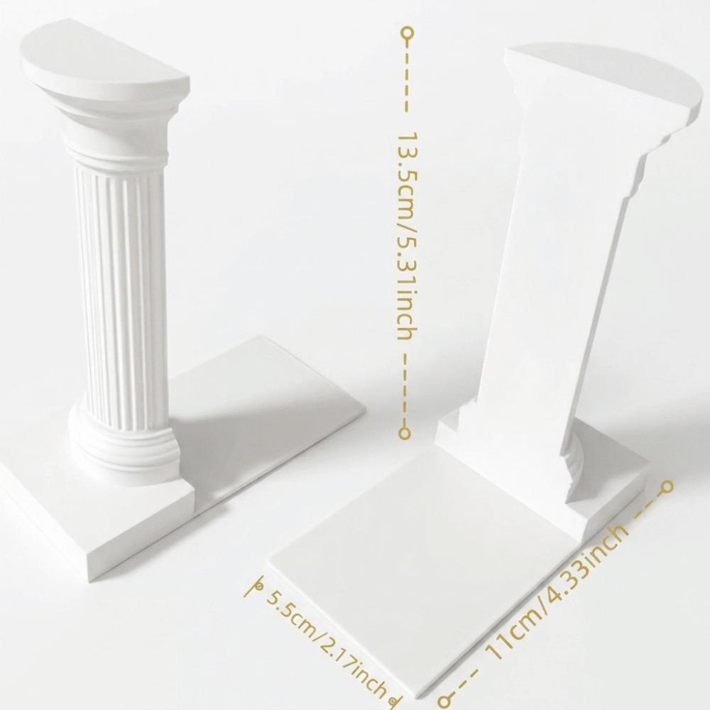 1 Pair Artistic Architecture Style Bookend 3D Printing Book Holder Bookshelf Desktop Organization