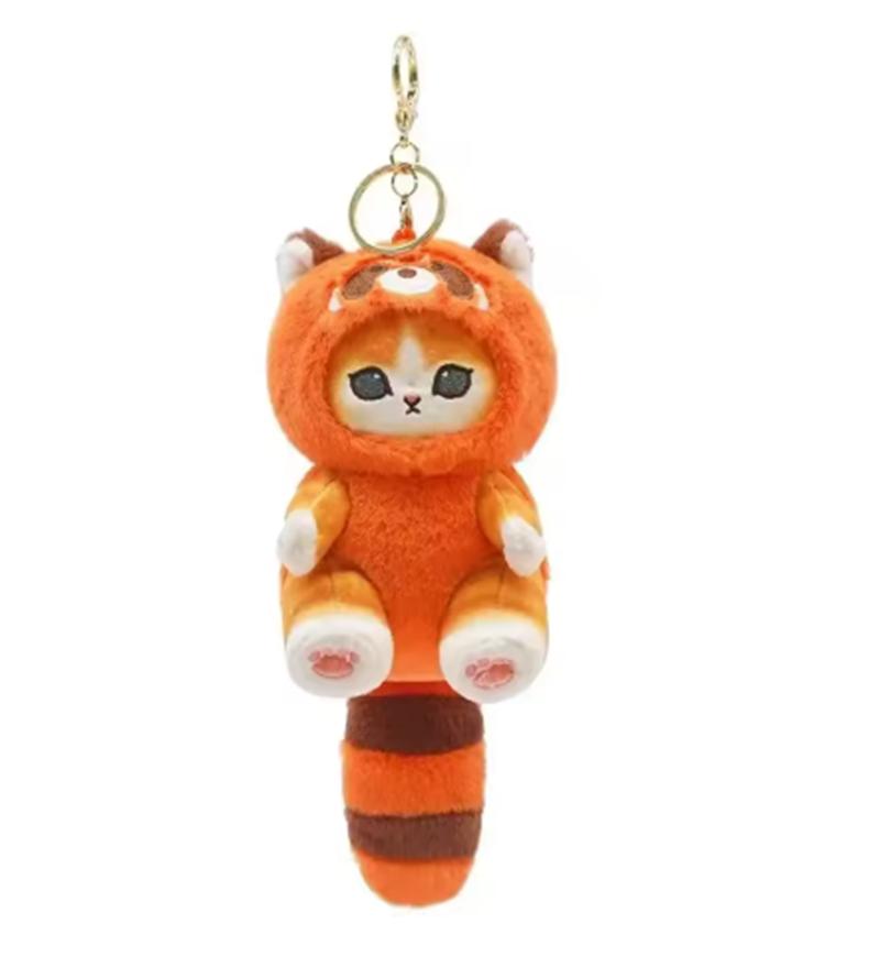 

13Cm Kawaii Keychain Pendant Animation Mofusand Shark Cat Cross-Dressing Doll Backpack Decoration Toy For Kidss