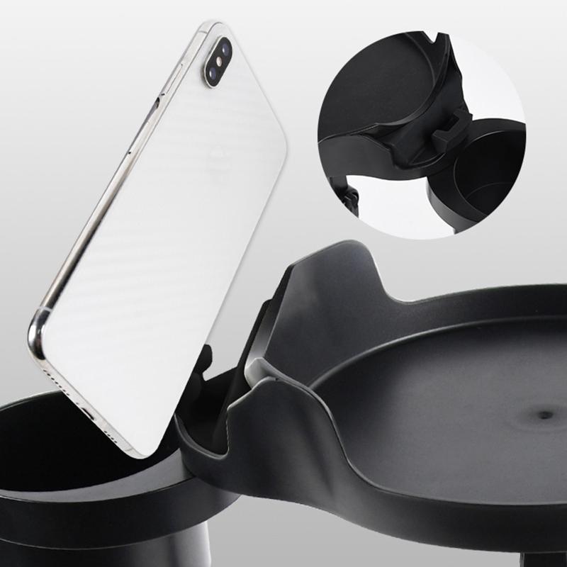 Creative Cup Holder Mount Tray Adjustable Car Tray Food Table Phone Mount Holder 360 Swivel Arm 360 Degree Rotation
