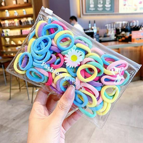 Koreanische Elastische Kleine Gummibänder: Kinderfreundliche Haargummis für Mädchen & Frauen. Süß, bequem und ideal für jede Frisur.