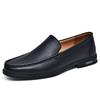 Large size 46 cowhide men's casual little white shoes business dress foot cover hollow breathable leather shoes