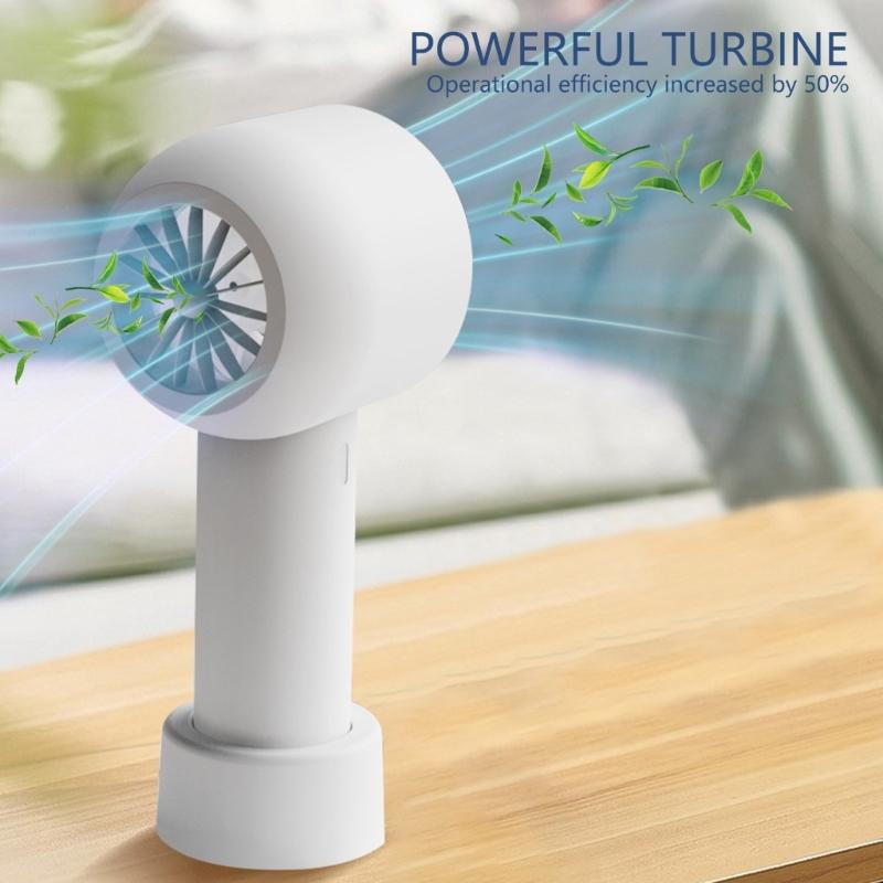 USB Rechargeable Fan 12H Runtime Foldable Light Weight Variable Speed Ideal For Beach Hiking Daily Commute