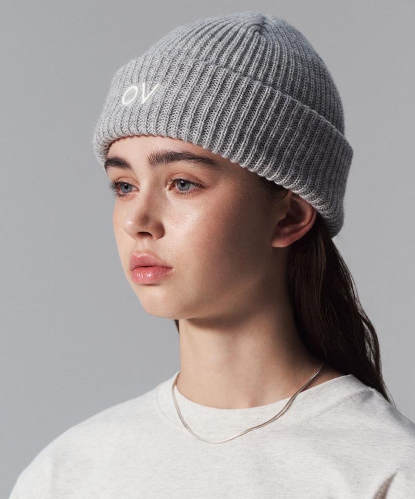 Ausdoeoboiseu Ov Logo Cuff Beanie (Light Gray)