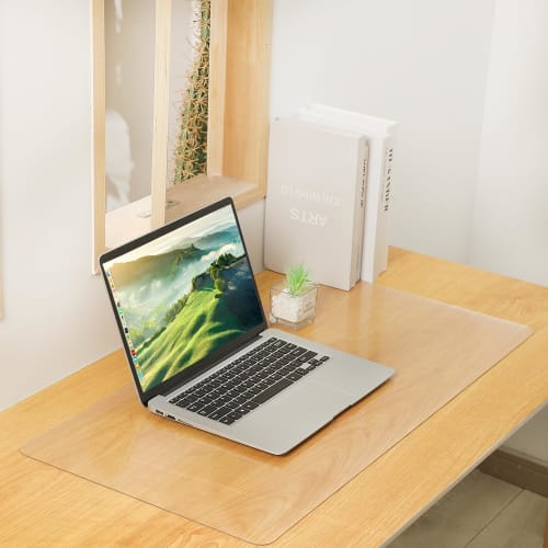 Transparent Embossed Tablecloth, 50x80cm, 1.5mm Thick PVC, for Study Desks, Mouse Pads, and Kids' Desks. Waterproof, Stain-Resistant, Durable, Heat-Re