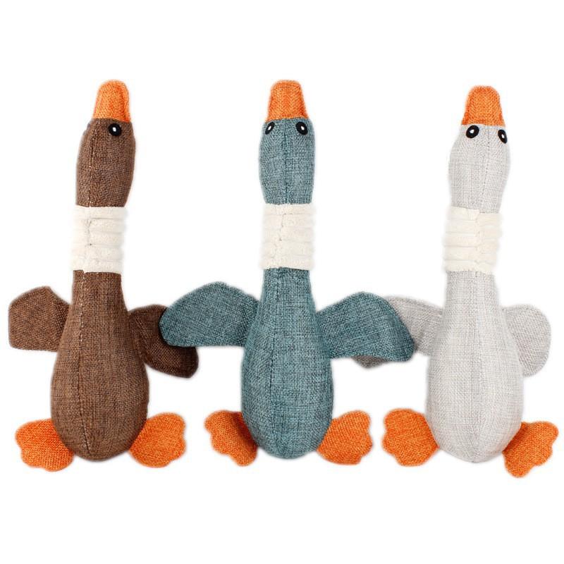 30Cm Pet Mallard Duck Dog Toy For Big Chewers Dog Squeaky  Goose Puzzle Training Toys Cute Soft Dog Chew Toy With Squeaker