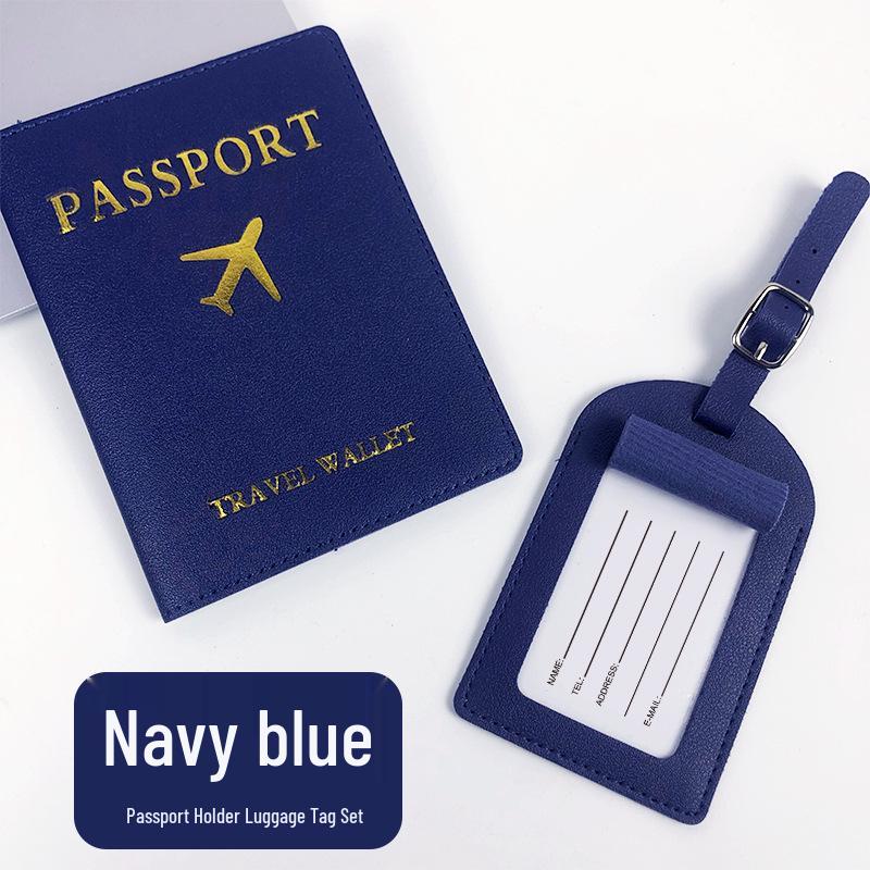 PU Leather Passport and Luggage Tag Set