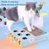 Whack-a-Mole Cat Scratching Board Toy Cat Toy Grinding Claw Rest Play Funny Cat Interactive Multifunctional Cat Supplies