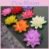 Elegant 10cm Artificial Lotus Flower Water Lily Fake Plant For Swimming Pool Decor