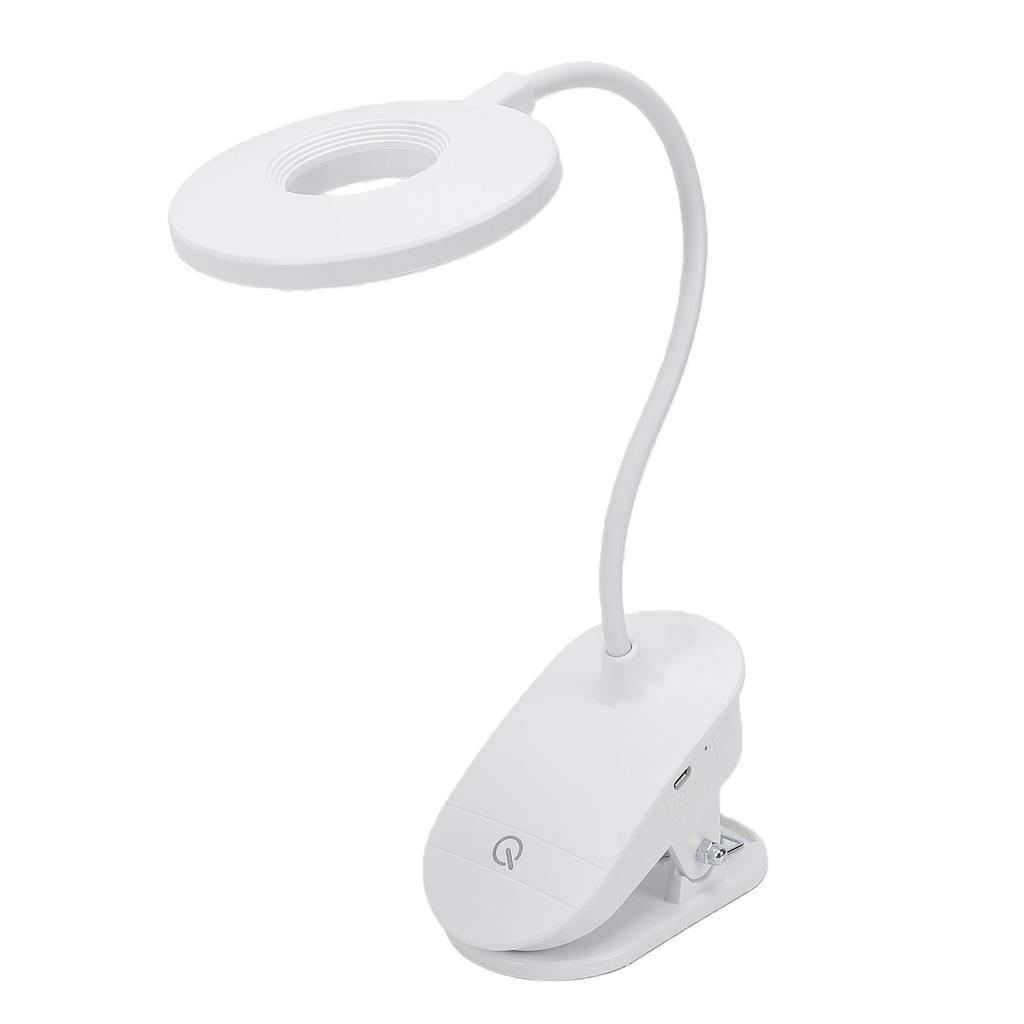 Clip On Reading Lamp USB Rechargeable 360 degrees Flexible Gooseneck Eye Bed Night Light for Painting Craft Study