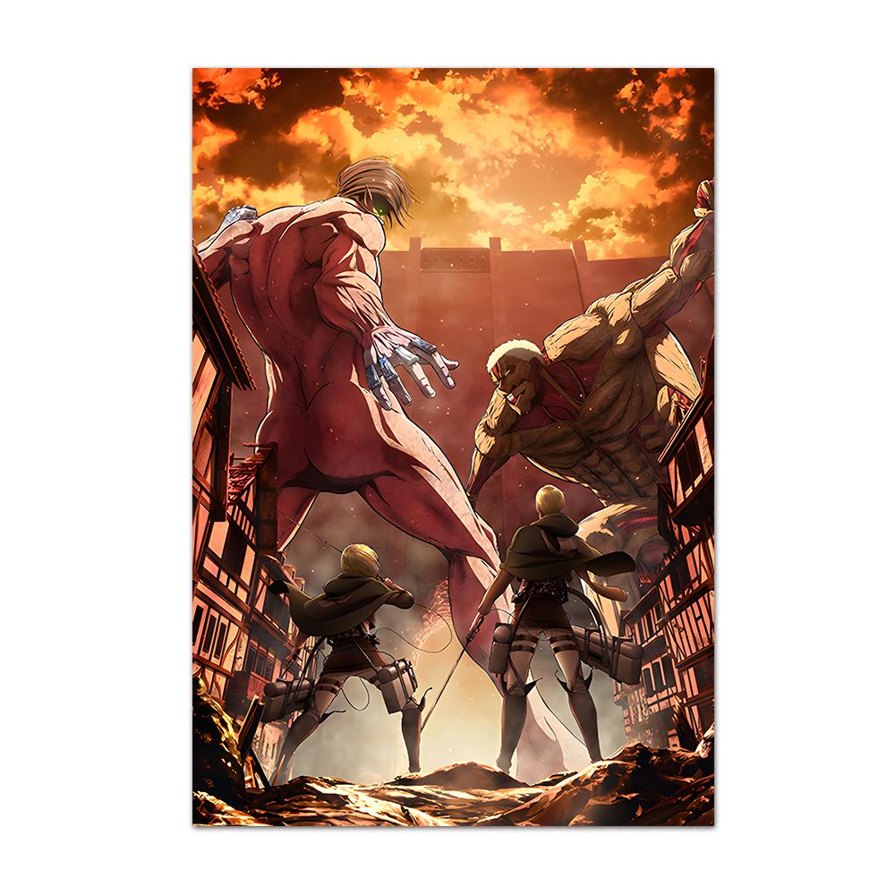 Attack on Titan Anime Poster Levi Micas Allen Zuhause Wandmalerei auf Leinwanddruck Fotos Kinderzimmer Dekor im Wohnzimmer Fresko