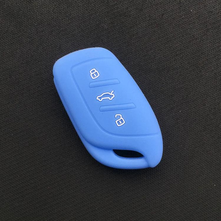 Silicone rubber car key fob case cover set skin protector for MG ZS EV HS 3button key