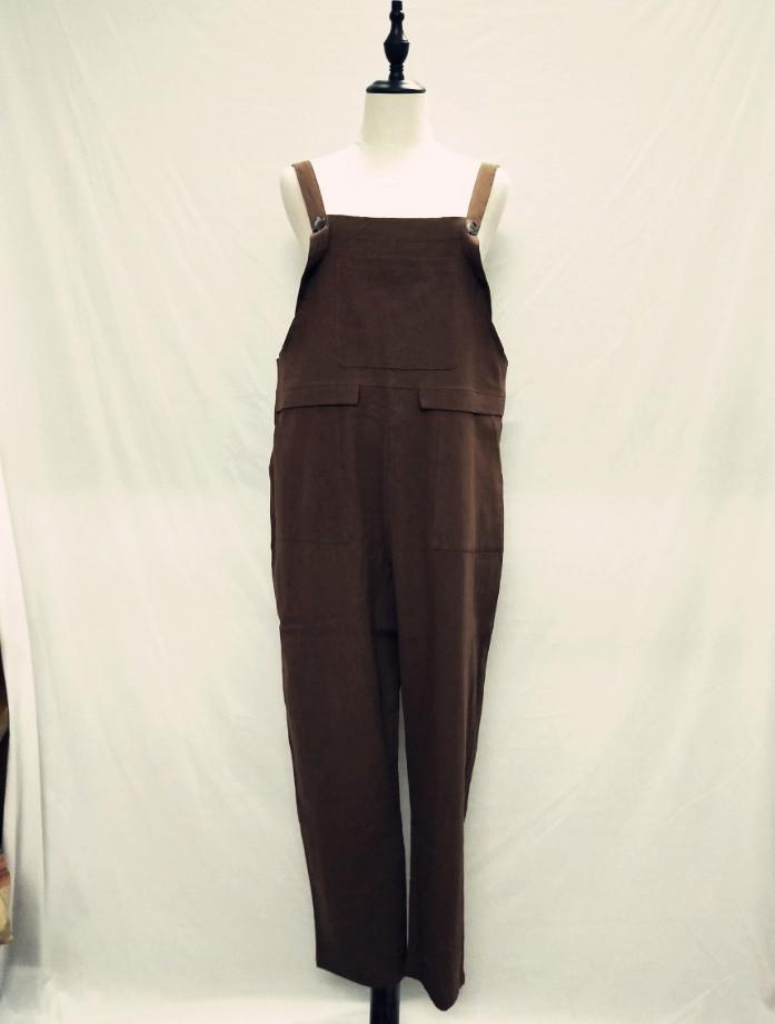 

Женские модные повседневные брюки комбинезоны комбинезоны комбинезоны длинные брюки комбинезон больших размеров S-3XL 3XL кофейный