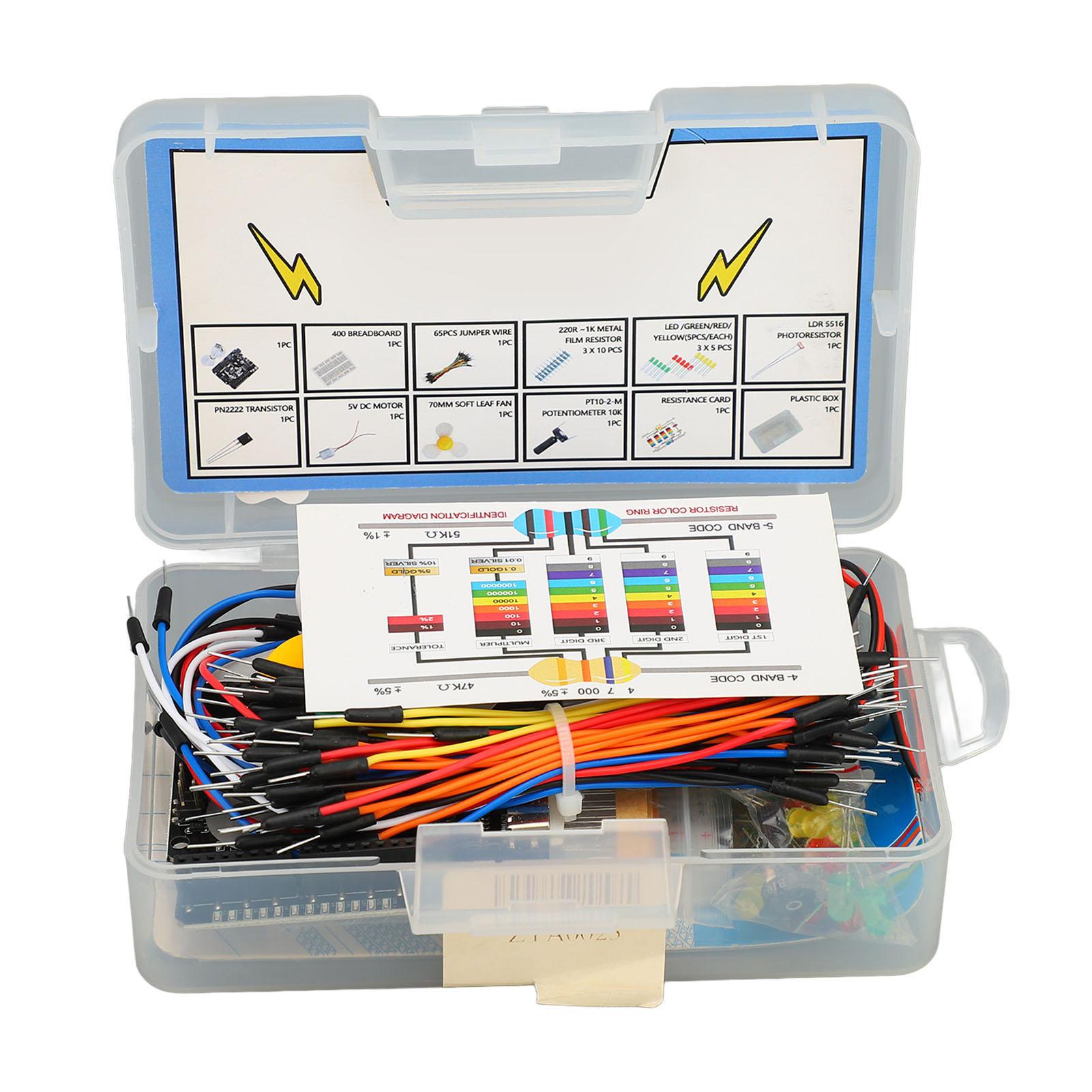 

Стартовий набір електронних компонентів із комплектом розробної плати з опорним світлодіодним макетним USB-кабелем