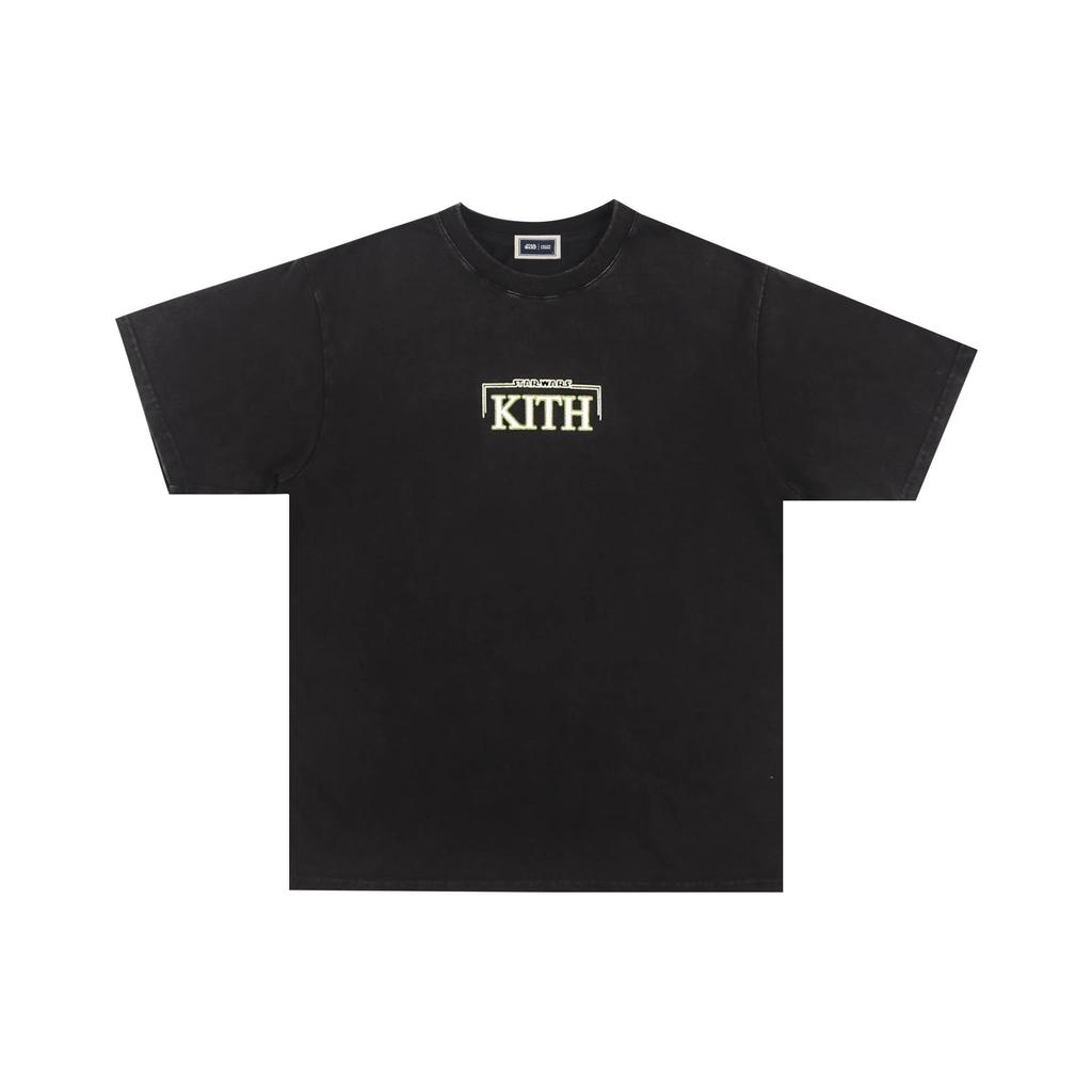 Kith X Star Wars SS23 Alphabet Print Short Sleeve T-Shirt Unisex Tops Black KHM031058-001