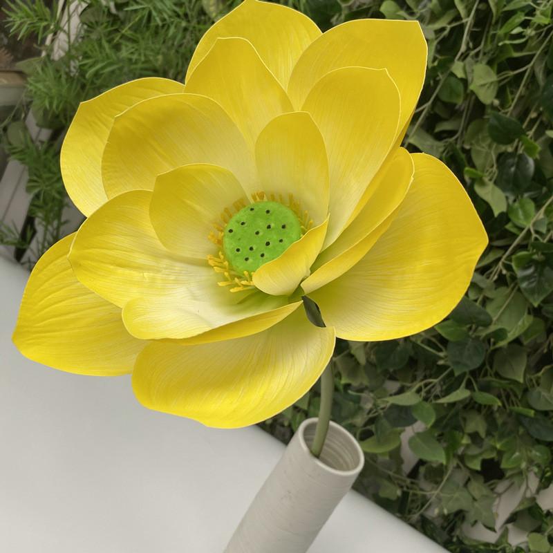 Artificial Lotus Flower Decor With Soft Silicone For Home Water Pool Waterfall Scene