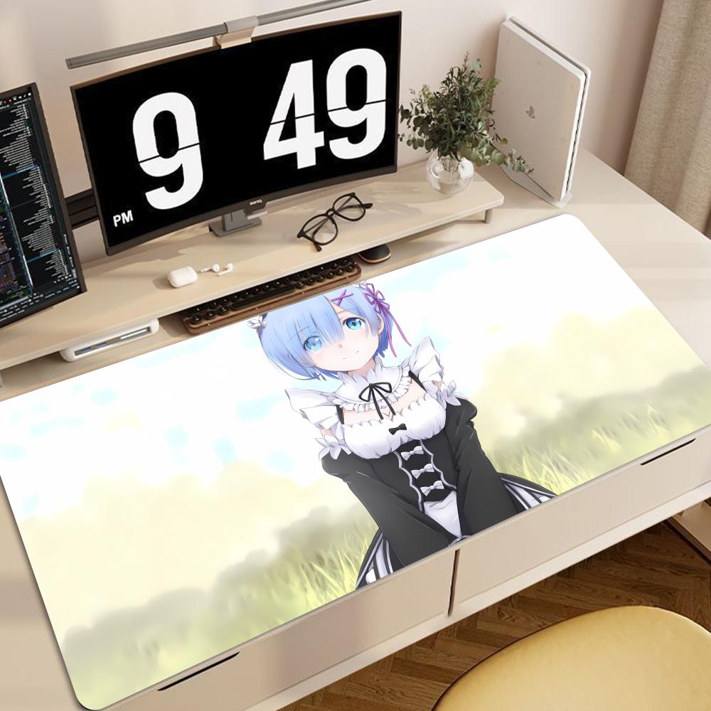 Mouse Pad Ram And Rem large keyboard mouse desk pad nonslip rubber gaming mouse pad laptop mouse carpet