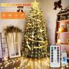 Colorful Solar Christmas Lights Remote Control Waterfall Tree Light  Outdoor Decoration