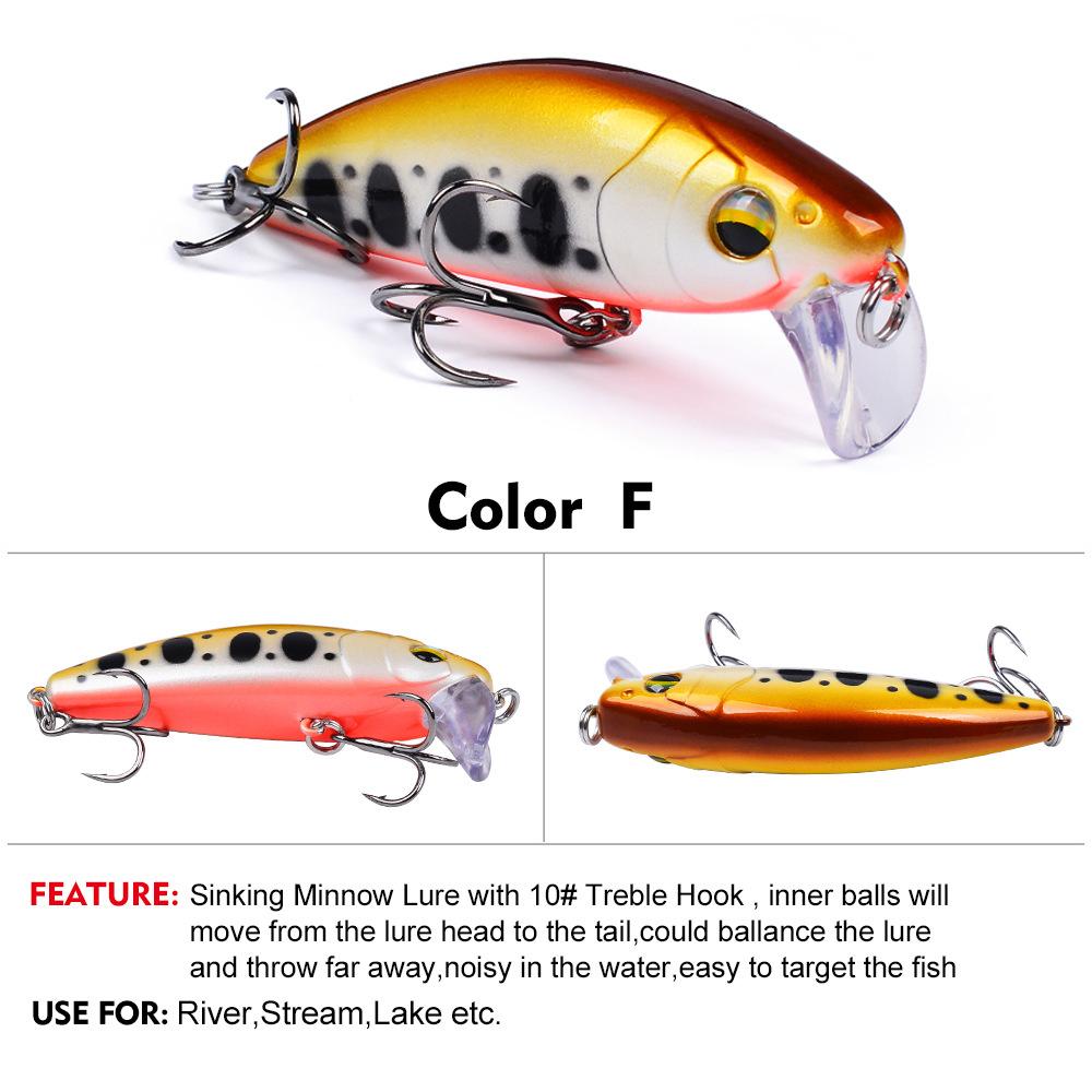 

Подводная приманка Minolta 5 г, 8 г, 13 г, 15 г, 19 г. Приманка для пресноводного морского окуня с изогнутым ртом, имитация приманки для биомиметической рыбы 4.8cm/5g