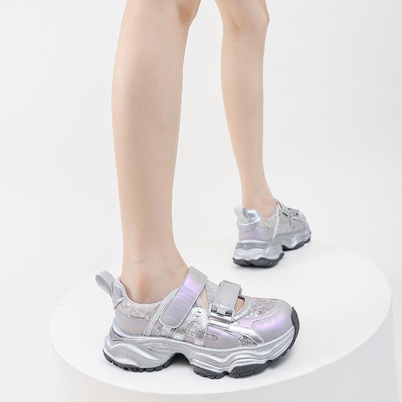 Baotou sports platform sandals 2025 summer new thick Velcro dad sandals Mary Jane shoes children breathable