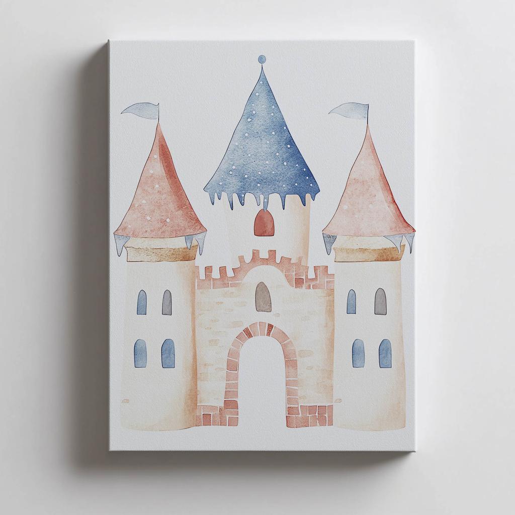 Plakat Zamek Marzeń Plakat Zamek Marzeń, 50X70 Cm, Rama Drewniana Ciemny Brąz, Papier Matowy 230 Gsm