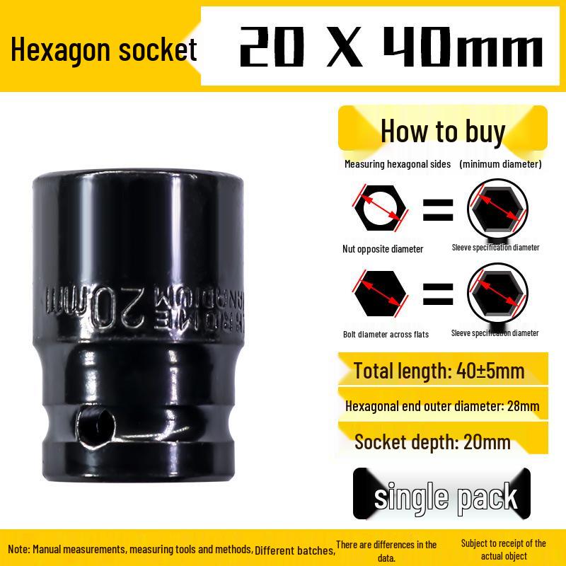 Electric Drill and Air Wrench Socket Set 1/2 Hex, 8-32mm