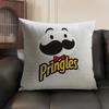 Classic P-Pringles Cushion Cover Summer Breathable Linen Organic Fabric Double-Sided Printing Sofa Pillow Case Home Decor