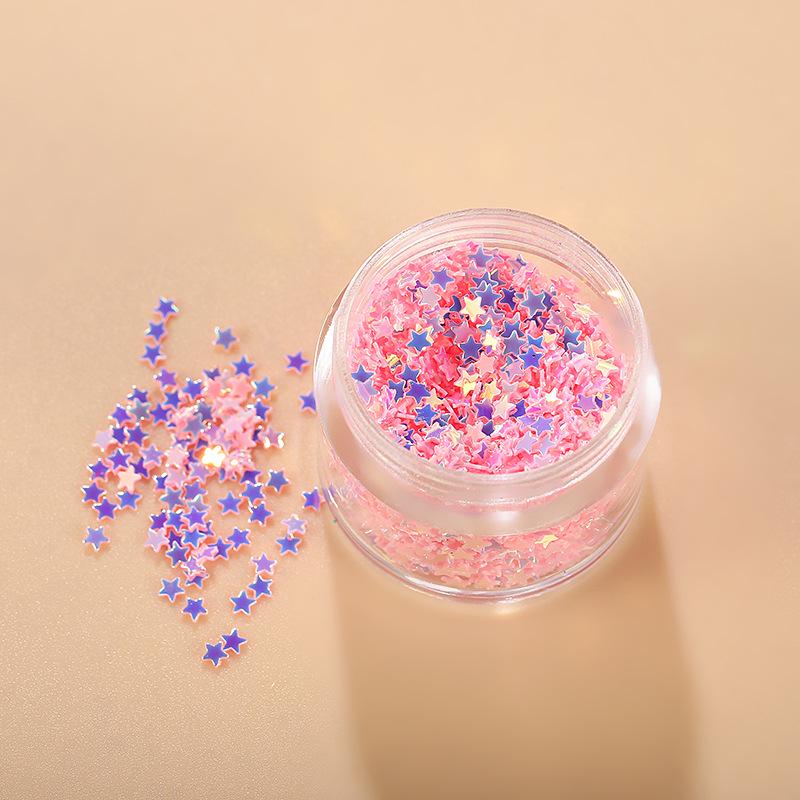 Korean Laser Star Nail Art Stickers: Trendy Handmade Glitter Decorations