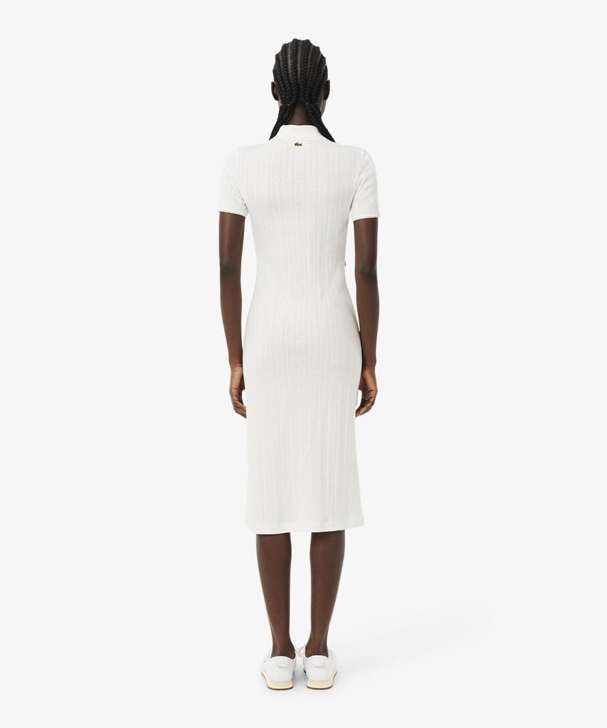 Lacoste Women'S Pointel Polo Short Sleeve Dress Ef6582-56G 70V