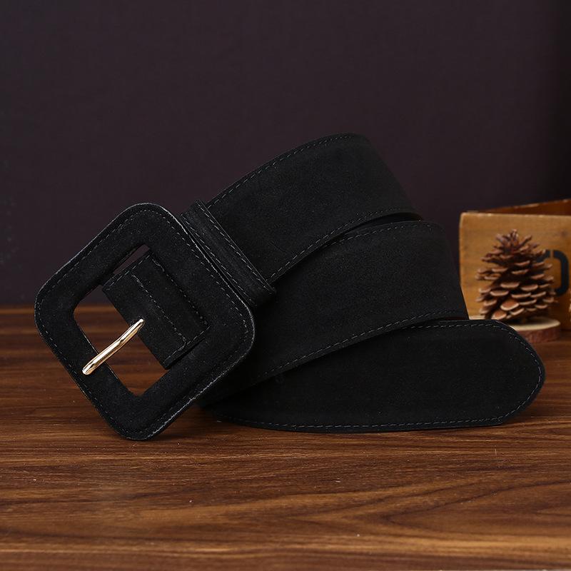 Новый замшевый широкий ремень женская мода замша высококачественный верхний слой пальто ветровка куртка украшение повседневный универсальный ремень